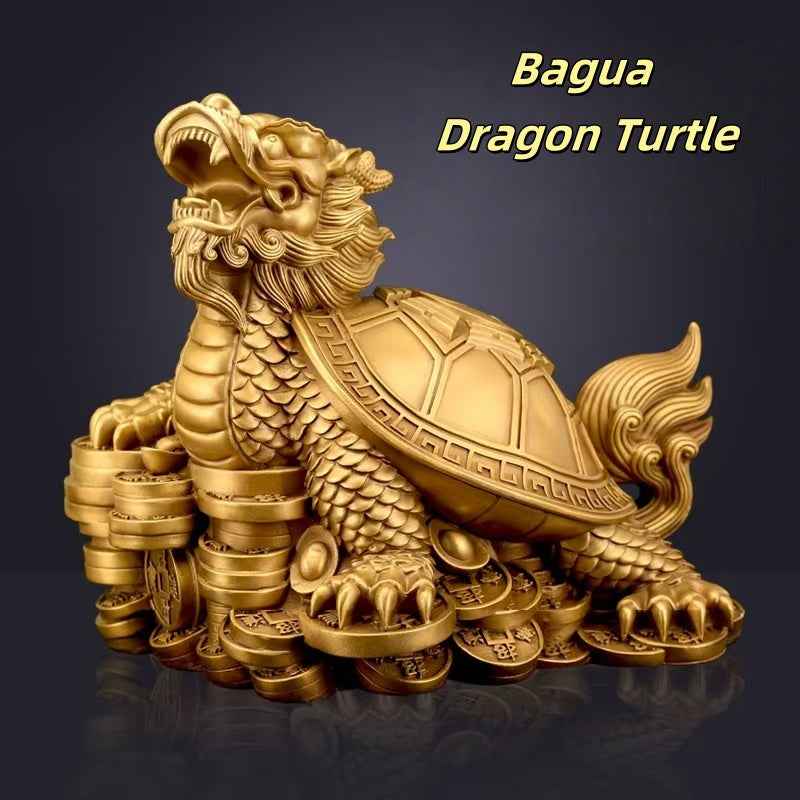 Auspicious Dragon-Tortoise Energy Amplifier (Loong-Gui Feng Shui Wealth & Longevity Sculpture)